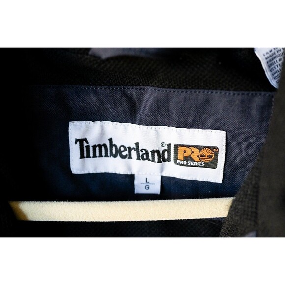 Timberland Pro Series L black jacket coat hideaway hood work chore barn - Picture 2 of 10